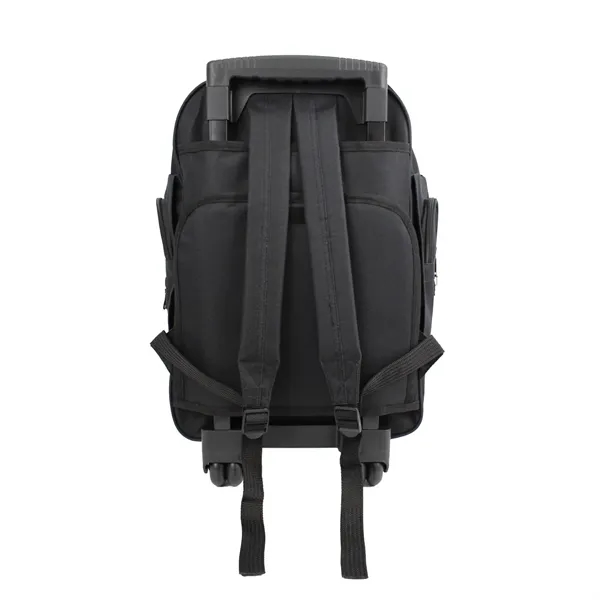 13.5" x 19" x 8" polyester rolling backpack with tab closure,... from ASI 37980 Bagworld