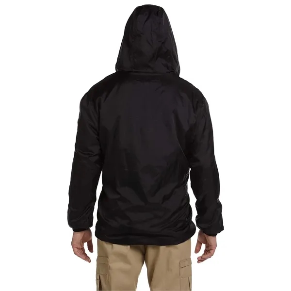 Dickies men's fleece-lined hooded nylon jacket with full zip and hand-warmer... from ASI 34063 alphabroder