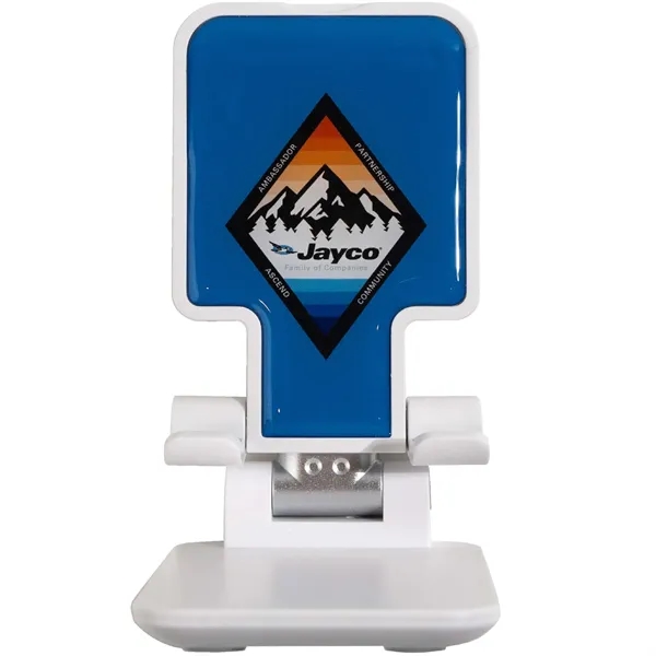 Adjustable height and tilt phone stand with a large, full-color, dome... from ASI 61966 HPG / HandStands HPG Gold
