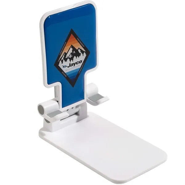 Adjustable height and tilt phone stand with a large, full-color, dome... from ASI 61966 HPG / HandStands HPG Gold