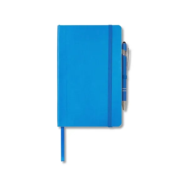 Journal and pen set with a soft cover, a rubberized aluminum... from ASI 79530 Prime Line