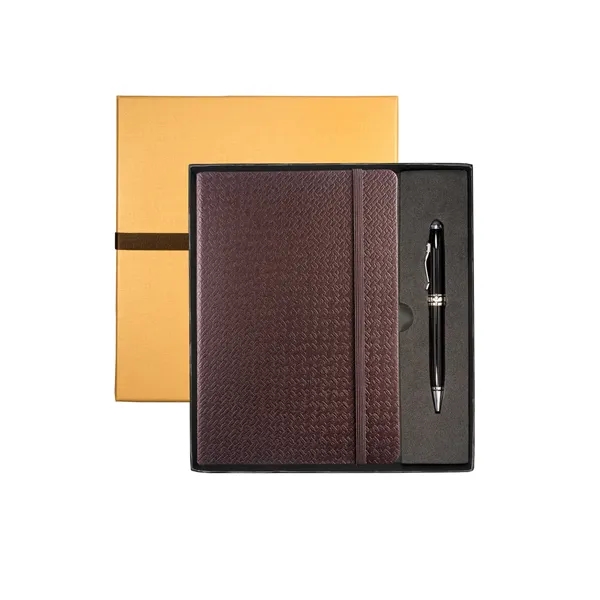 Gift set that includes a journal and twist-action ballpoint pen with... from ASI 79530 Prime Line
