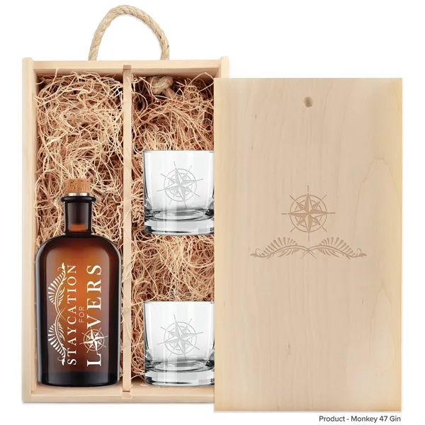 12.8" x 7.5" x 3.5" liquor gift set with one bottle... from ASI 30223 A Plus Wine Designs