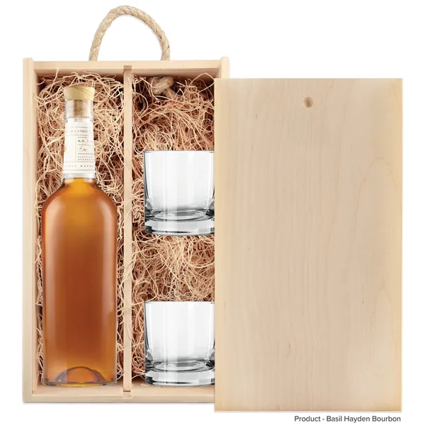 12.8" x 7.5" x 3.5" liquor gift set with one bottle... from ASI 30223 A Plus Wine Designs