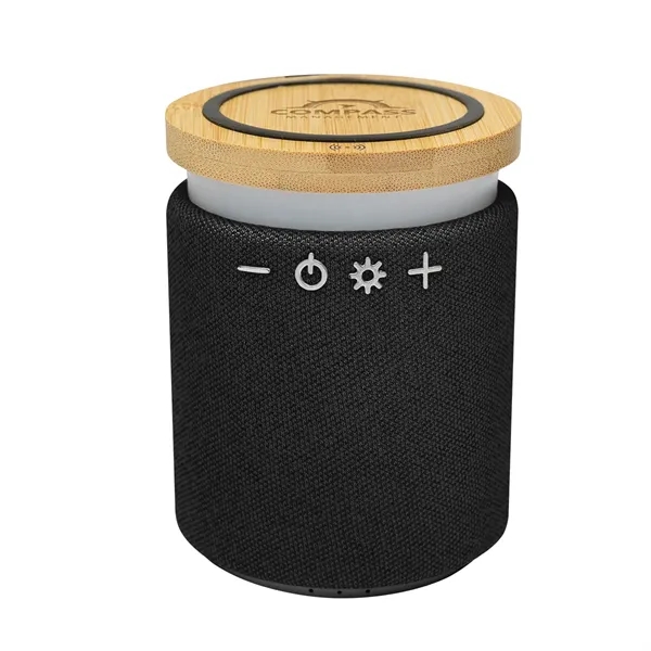 Bluetooth speaker with LED light and wireless charger for QI-enabled devices.... from ASI 61125 Hit Promotional Products / Hit®