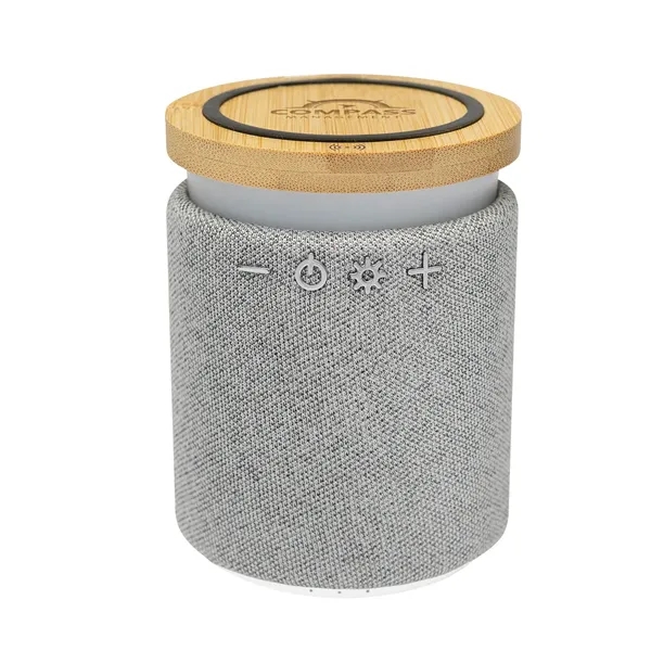 Bluetooth speaker with LED light and wireless charger for QI-enabled devices.... from ASI 61125 Hit Promotional Products / Hit®