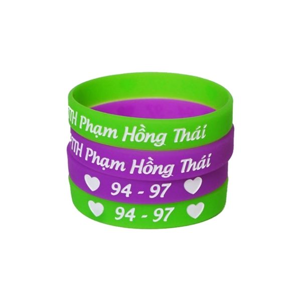 Silicone wristbands with an assortment of sizes, colors and imprint options.... from ASI 37218 Athena Promo (tm)