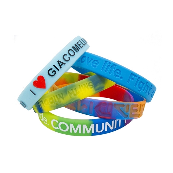 Silicone wristbands with an assortment of sizes, colors and imprint options.... from ASI 37218 Athena Promo (tm)