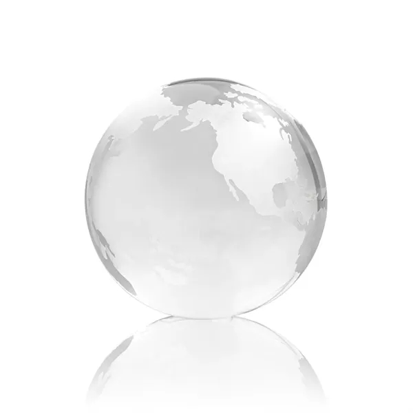 Optical crystal globe award with etched continents.... from ASI 84592 St Regis Group / St Regis