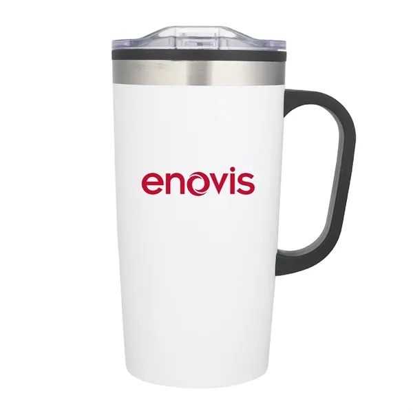 20 oz. Travel Stainless Coffee Mug Tumbler w/Lid Handle... from ASI 39820 Opusline (Benmex) / Opus Line