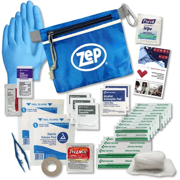 Simple first aid kit packaged in a sleek case, available in... from ASI 46170 Compass Industries Inc