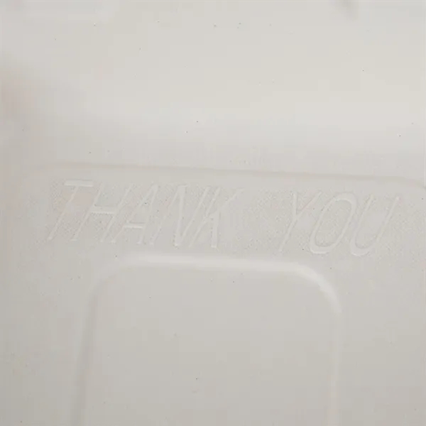 Compostable Paper Clamshell Box, made from sugarcane fibers, is eco-certified, grease-resistant,... from ASI 75731 PWS