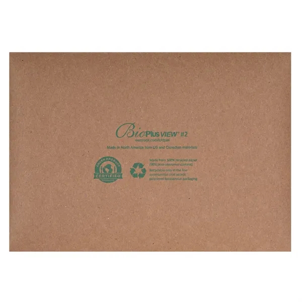 BioPlus VIEW Window Paper Takeout Box is eco-friendly w a clear... from ASI 75731 PWS