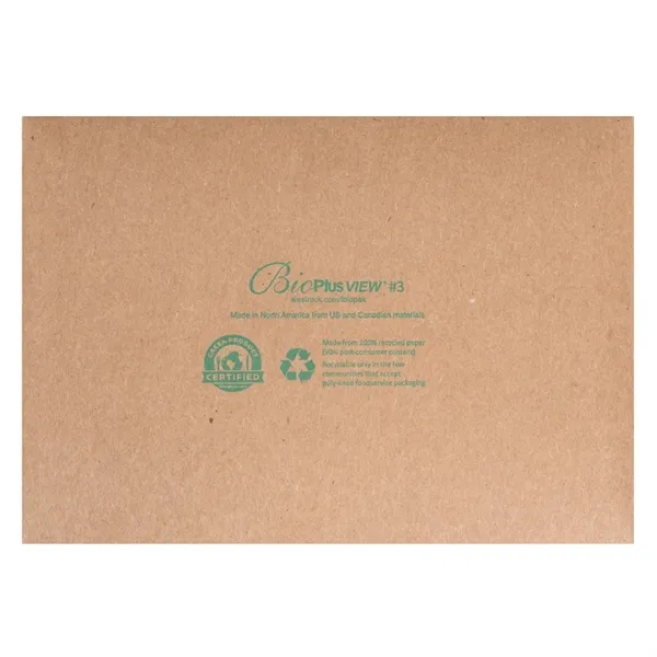 BioPlus VIEW Window Paper Takeout Box is eco-friendly w a clear... from ASI 75731 PWS