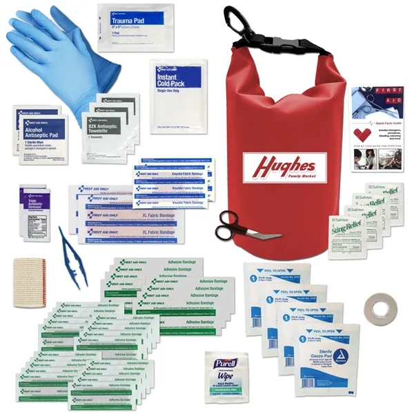 First aid kit with a sleek, waterproof design ensures your supplies... from ASI 46170 Compass Industries Inc