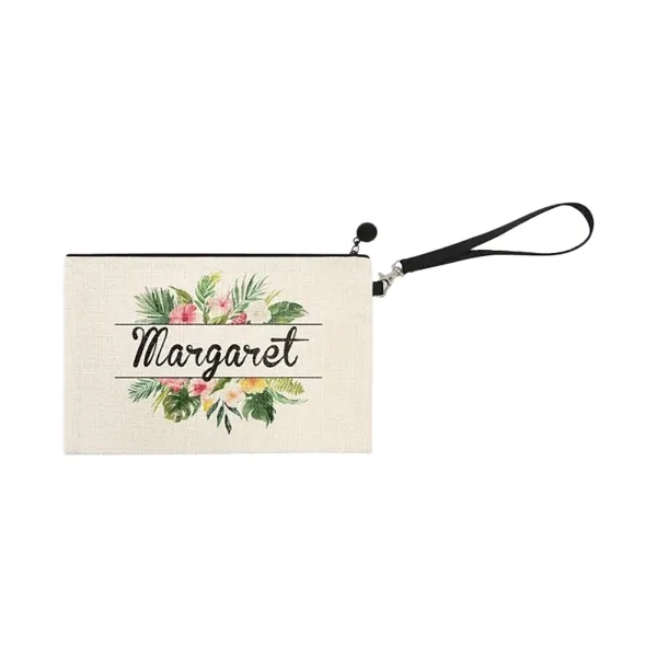 Linen Zippered Bag with Strap... from ASI 92531 Unique Custom Products / UCP