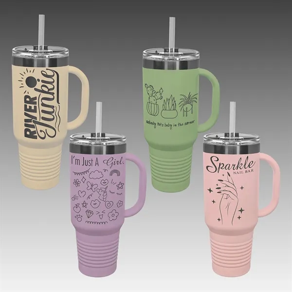 Polar Camel 40 oz. ION Plated Travel Mug w/Straw... from ASI 92531 Unique Custom Products / UCP