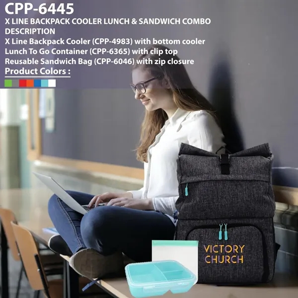 X Line Backpack Cooler Lunch & Sandwich Combo... from ASI 30208 A P Specialties / AP Specialties