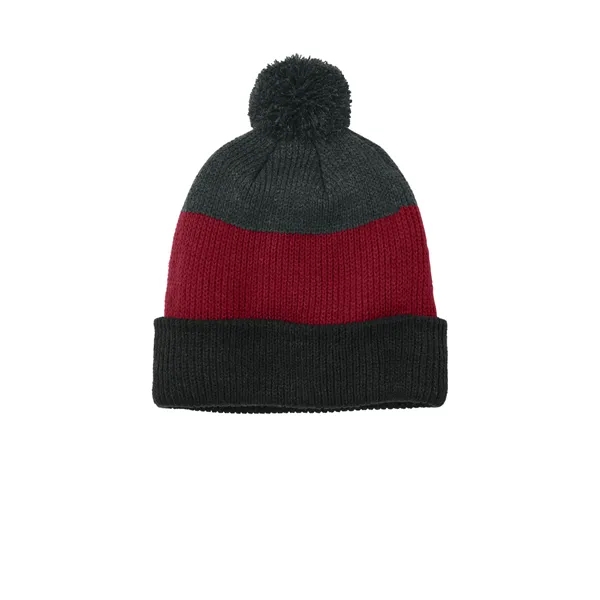 Port Authority Cozy Striped Pom Beanie... from ASI 84863 SanMar