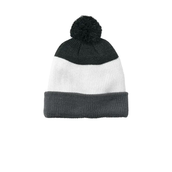 Port Authority Cozy Striped Pom Beanie... from ASI 84863 SanMar