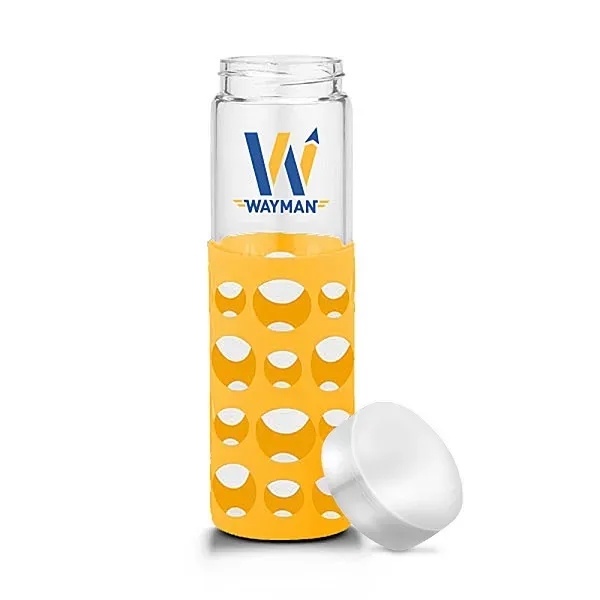 Veranda Sili Window 20 ounce clear glass bottle with silicone sleeve... from ASI 57800 Gordon Sinclair / Gordon Sinclair®