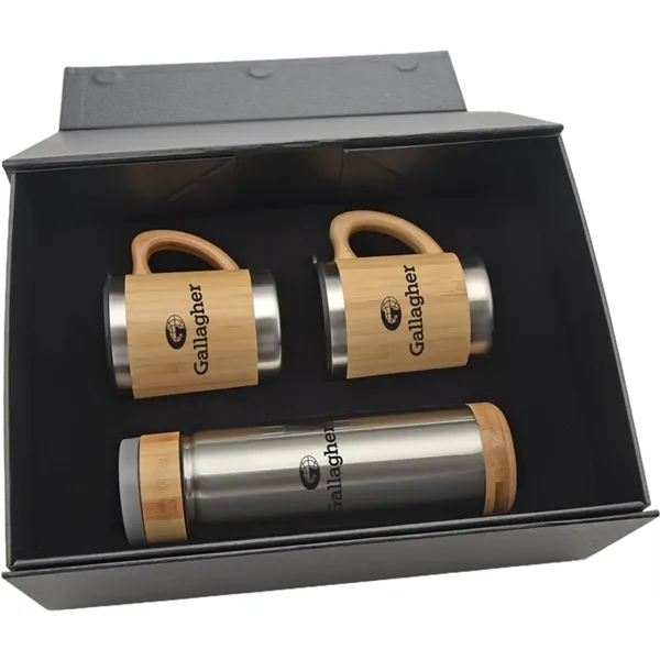 Two Woodland Mugs and one Elemental Water Bottle packaged in a... from ASI 71920 Moderne Glass Company Inc