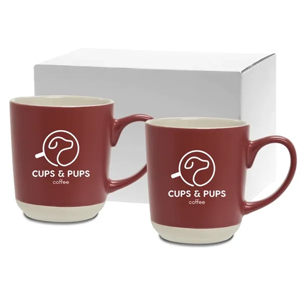 15 oz. mugs feature a solid color with textured, unfinished ceramic... from ASI 71920 Moderne Glass Company Inc