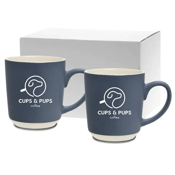 15 oz. mugs feature a solid color with textured, unfinished ceramic... from ASI 71920 Moderne Glass Company Inc