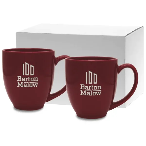 14 oz. ceramic mugs feature bold, invigorating colors. Set of two... from ASI 71920 Moderne Glass Company Inc