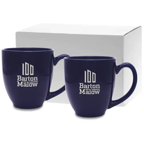 14 oz. ceramic mugs feature bold, invigorating colors. Set of two... from ASI 71920 Moderne Glass Company Inc