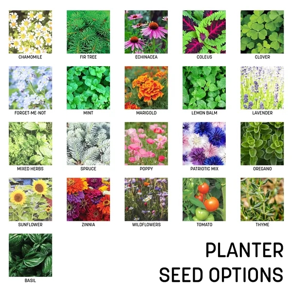 Decorative ceramic planter with bamboo stand, seed packet, and coir pellets.... from ASI 92980 WOV-IN® / Universal Strap/Wov-In Line