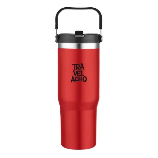 30 oz. stainless steel travel mug with handle and built-in straw.... from ASI 98360 WOWLine / WOWLine®