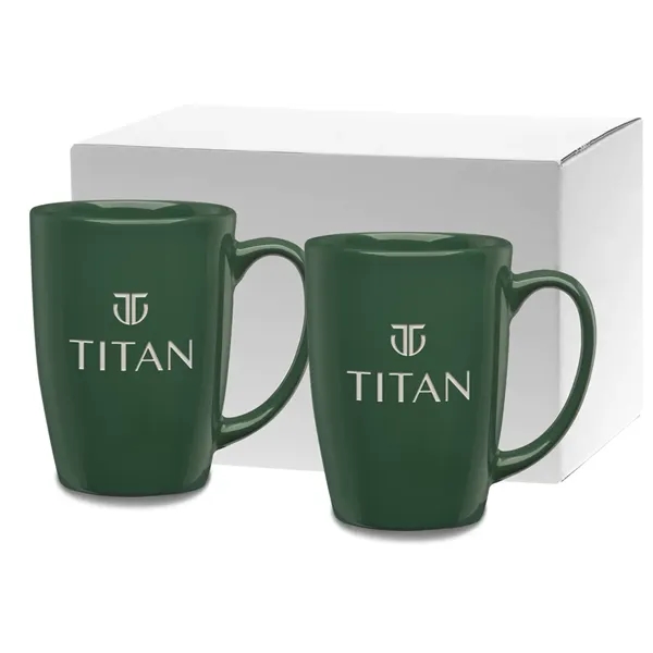 Ceramic mugs with a simple and eloquent design. Stylish handle. Set... from ASI 71920 Moderne Glass Company Inc