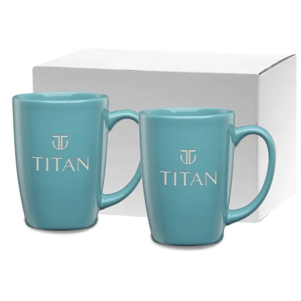 Ceramic mugs with a simple and eloquent design. Stylish handle. Set... from ASI 71920 Moderne Glass Company Inc