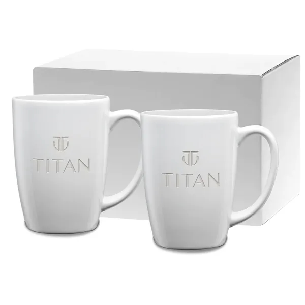 Ceramic mugs with a simple and eloquent design. Stylish handle. Set... from ASI 71920 Moderne Glass Company Inc