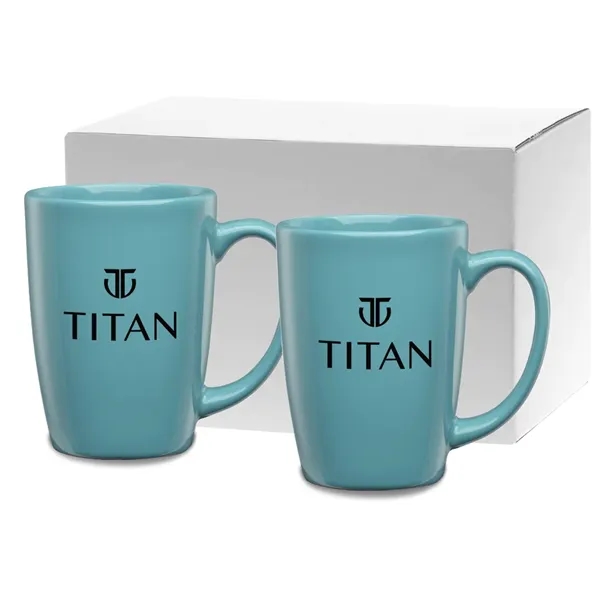 Ceramic mugs with a simple and eloquent design. Stylish handle. Set... from ASI 71920 Moderne Glass Company Inc