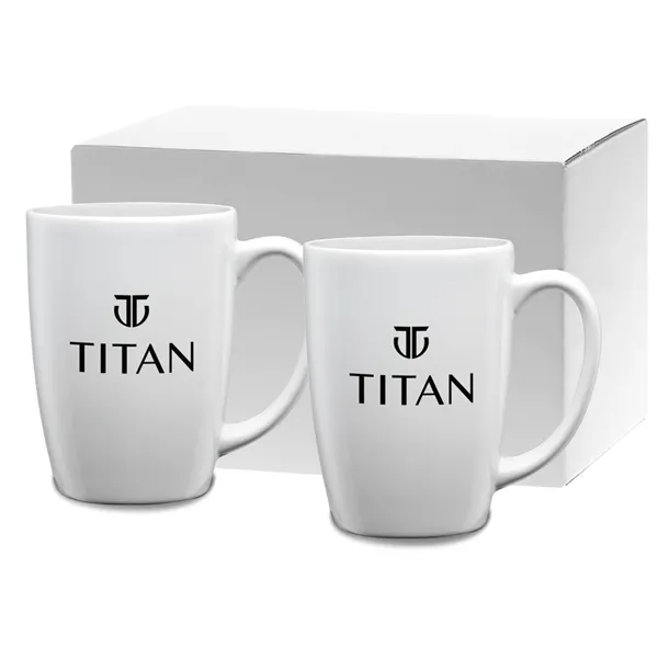 Ceramic mugs with a simple and eloquent design. Stylish handle. Set... from ASI 71920 Moderne Glass Company Inc