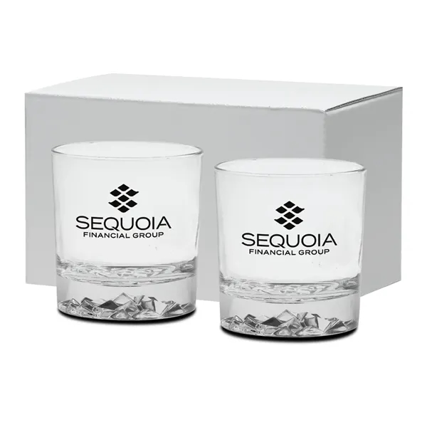 On the rocks glass features a molded 'rocky' bottom. Set of... from ASI 71920 Moderne Glass Company Inc