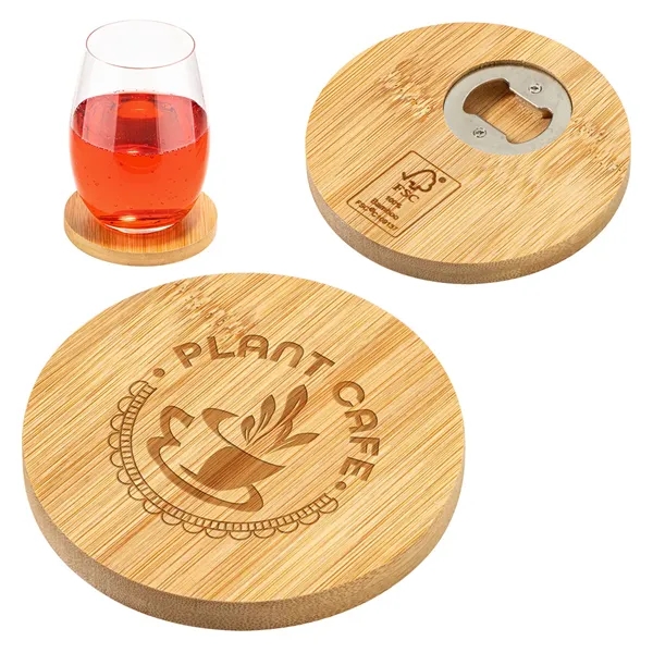 Coaster with Bottle Opener... from ASI 36730 Ariel Premium Supply Inc
