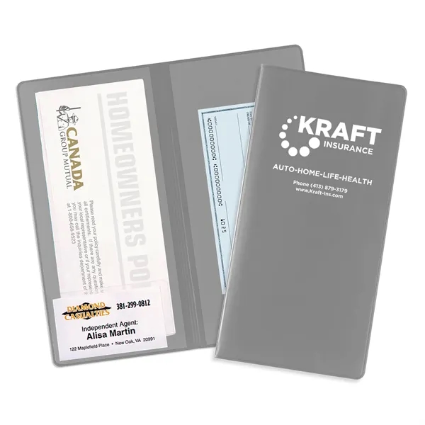 2-pocket policy wallet made of vinyl and measuring 9.31"H x 4.5"W... from ASI 54040 Fey Promo