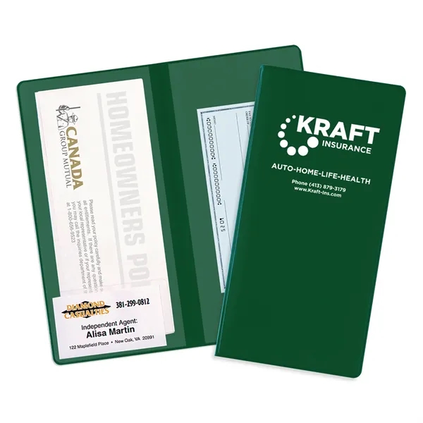 2-pocket policy wallet made of vinyl and measuring 9.31"H x 4.5"W... from ASI 54040 Fey Promo