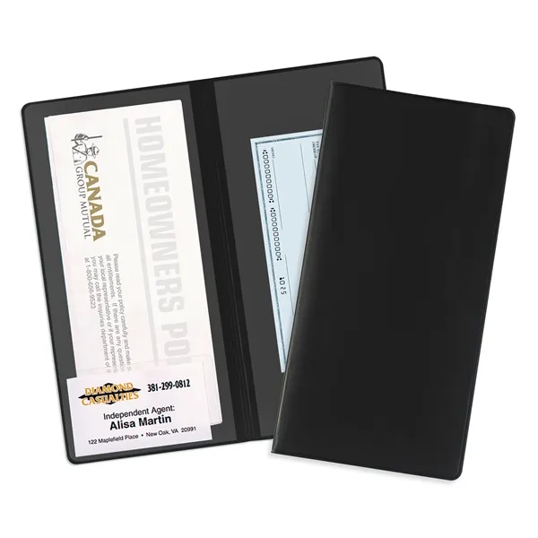2-pocket policy wallet made of vinyl and measuring 9.31"H x 4.5"W... from ASI 54040 Fey Promo