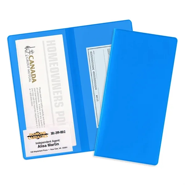 2-pocket policy wallet made of vinyl and measuring 9.31"H x 4.5"W... from ASI 54040 Fey Promo