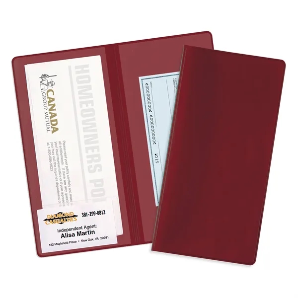 2-pocket policy wallet made of vinyl and measuring 9.31"H x 4.5"W... from ASI 54040 Fey Promo