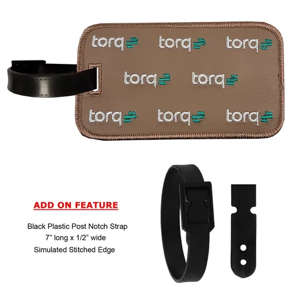 2 1/2" x 4 1/2" luggage tag that's embroidered on one... from ASI 90160 Suntex Industries
