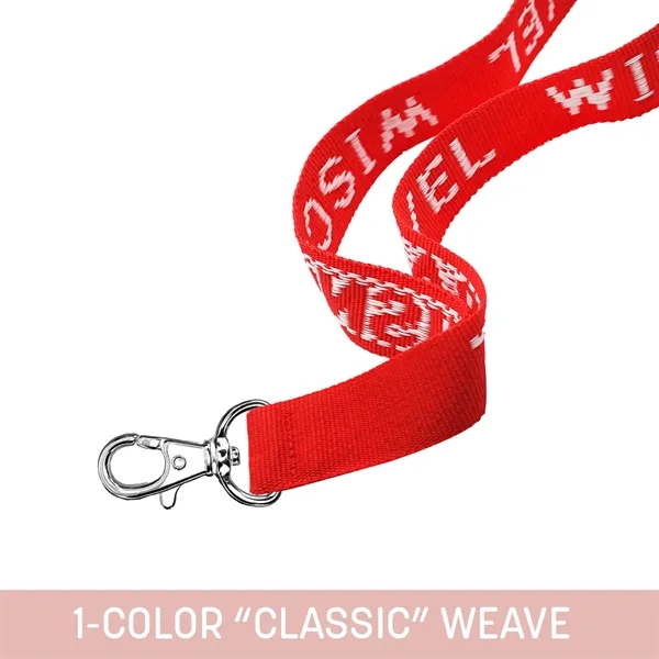 Durable 1" woven lanyard with custom imprint, perfect for badges and... from ASI 92980 WOV-IN® / Universal Strap/Wov-In Line