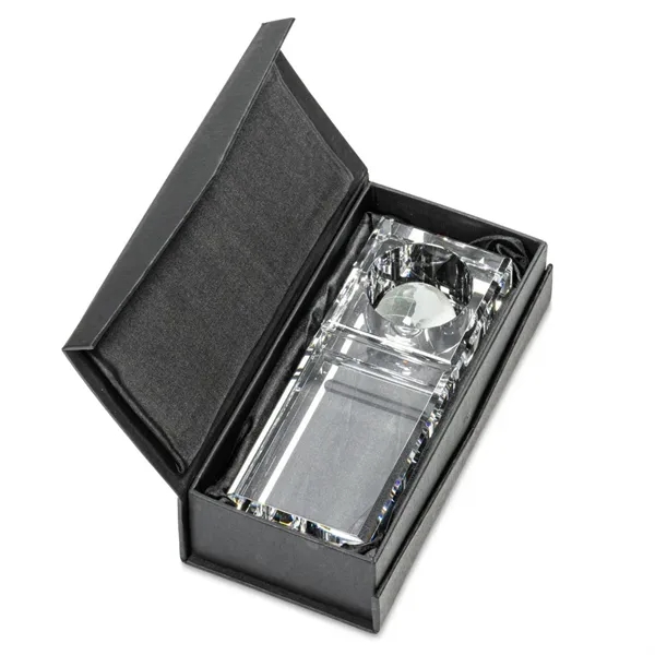 Optical crystal award with hole cut out of the top that... from ASI 84592 St Regis Group / St Regis