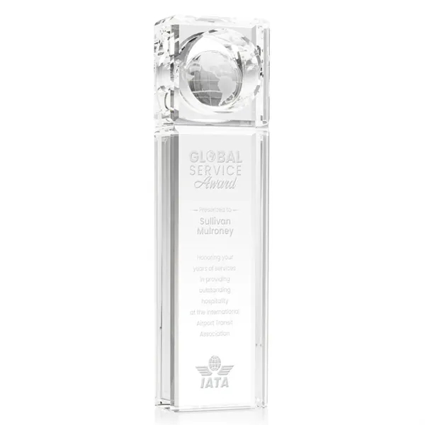 Optical crystal award with hole cut out of the top that... from ASI 84592 St Regis Group / St Regis