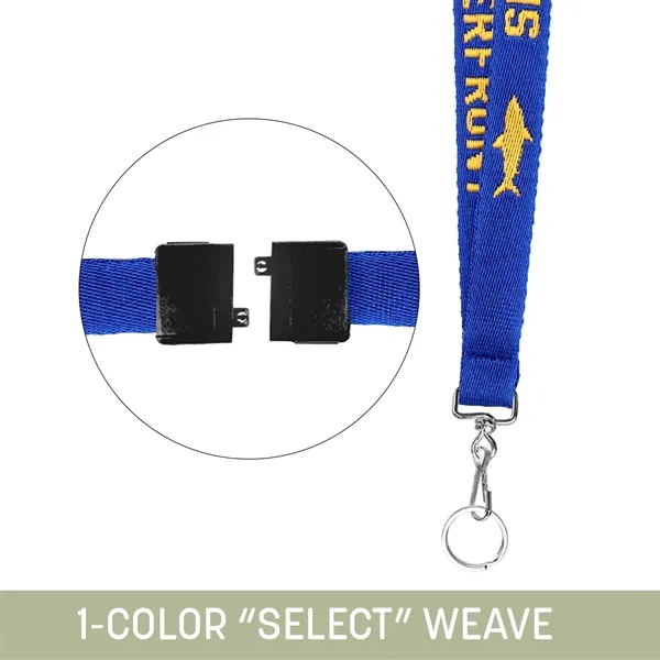 Soft and Silky Woven Lanyard with a 1-color imprint woven into... from ASI 92980 WOV-IN® / Universal Strap/Wov-In Line