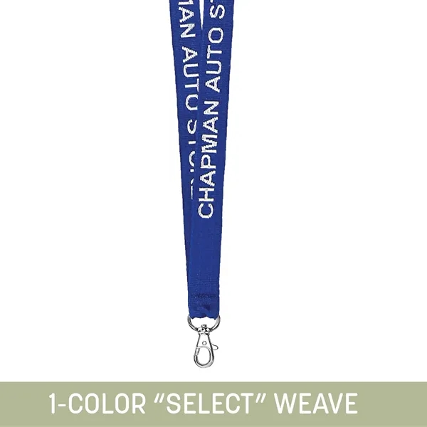 Soft and Silky Woven Lanyard with a 1-color imprint woven into... from ASI 92980 WOV-IN® / Universal Strap/Wov-In Line